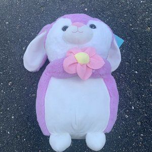 Walgreens Hug Me Purple Bunny Plush Stuffed Rabbit Toy Holding Flower 14” *READ*